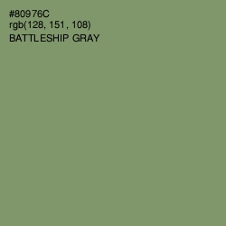 #80976C - Battleship Gray Color Image